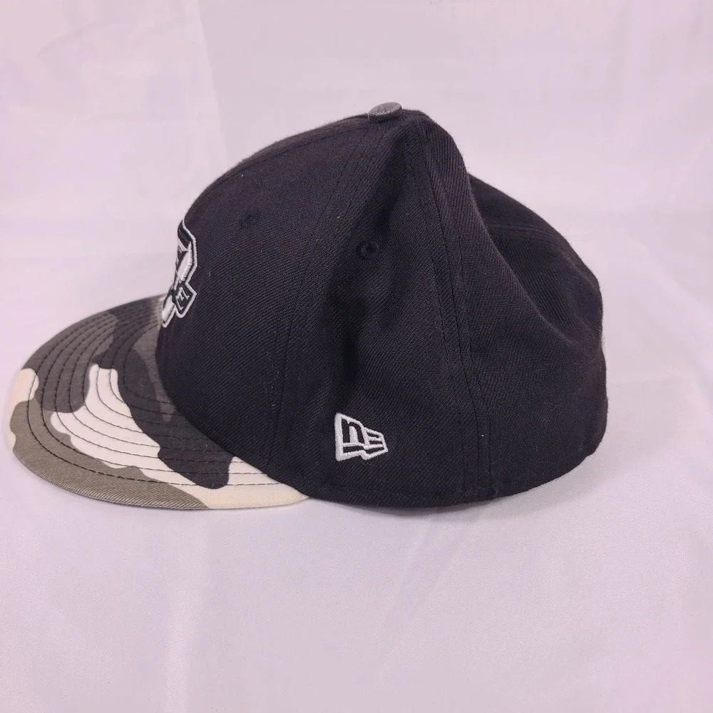 OSU Oklahoma State Cowboys Fitted Hat 7 1/2 New Era 100% Cotton Grey Camo